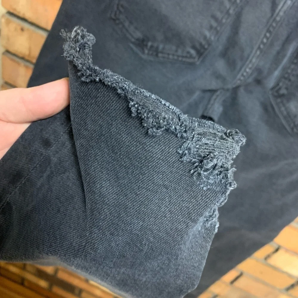 AGOLDE Toni Mid Rise Straight Leg Raw Hem Jeans